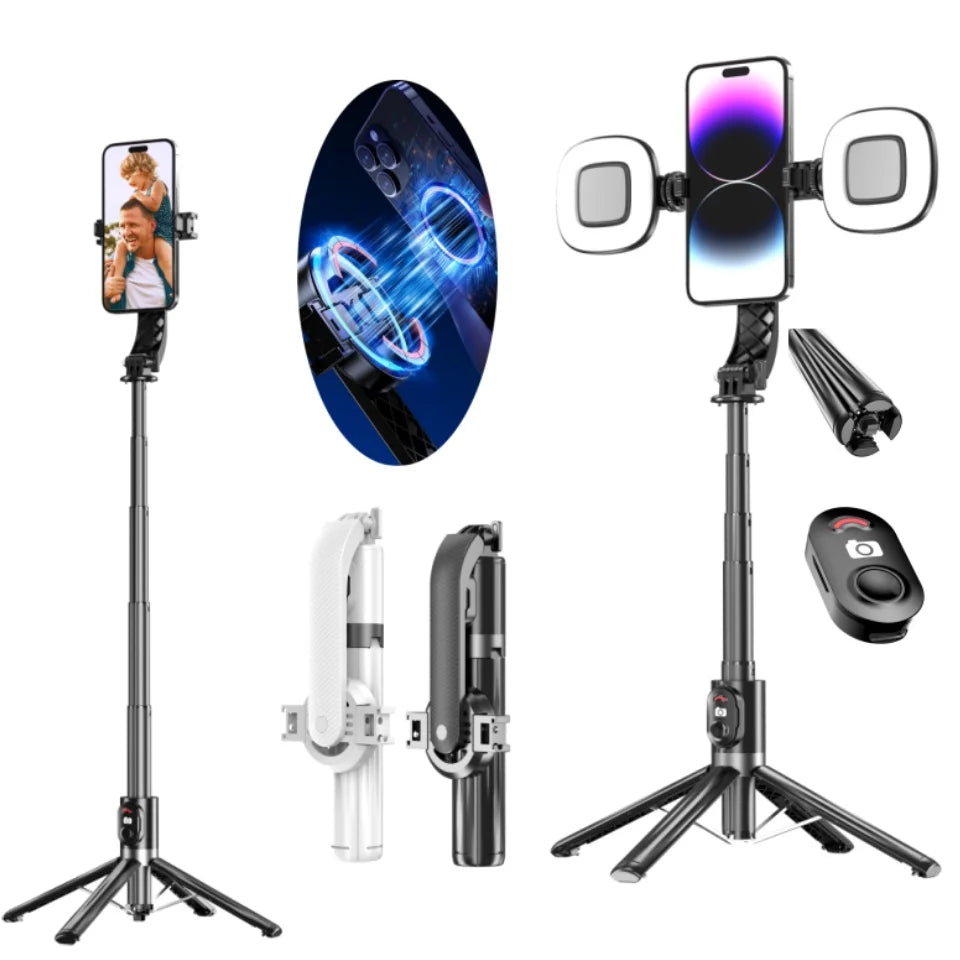 Magnetic Selfie Stick Tripod With Bluetooth Remote &ndash; Slim
