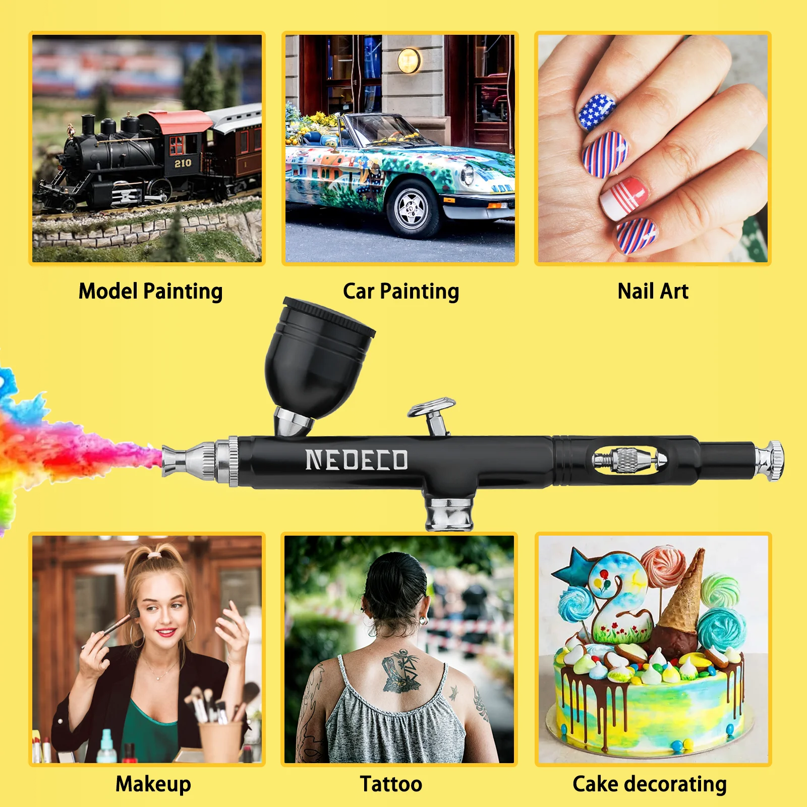 Neoeco 30PSI Airbrush Kit &ndash; Noise Reducing Compressor