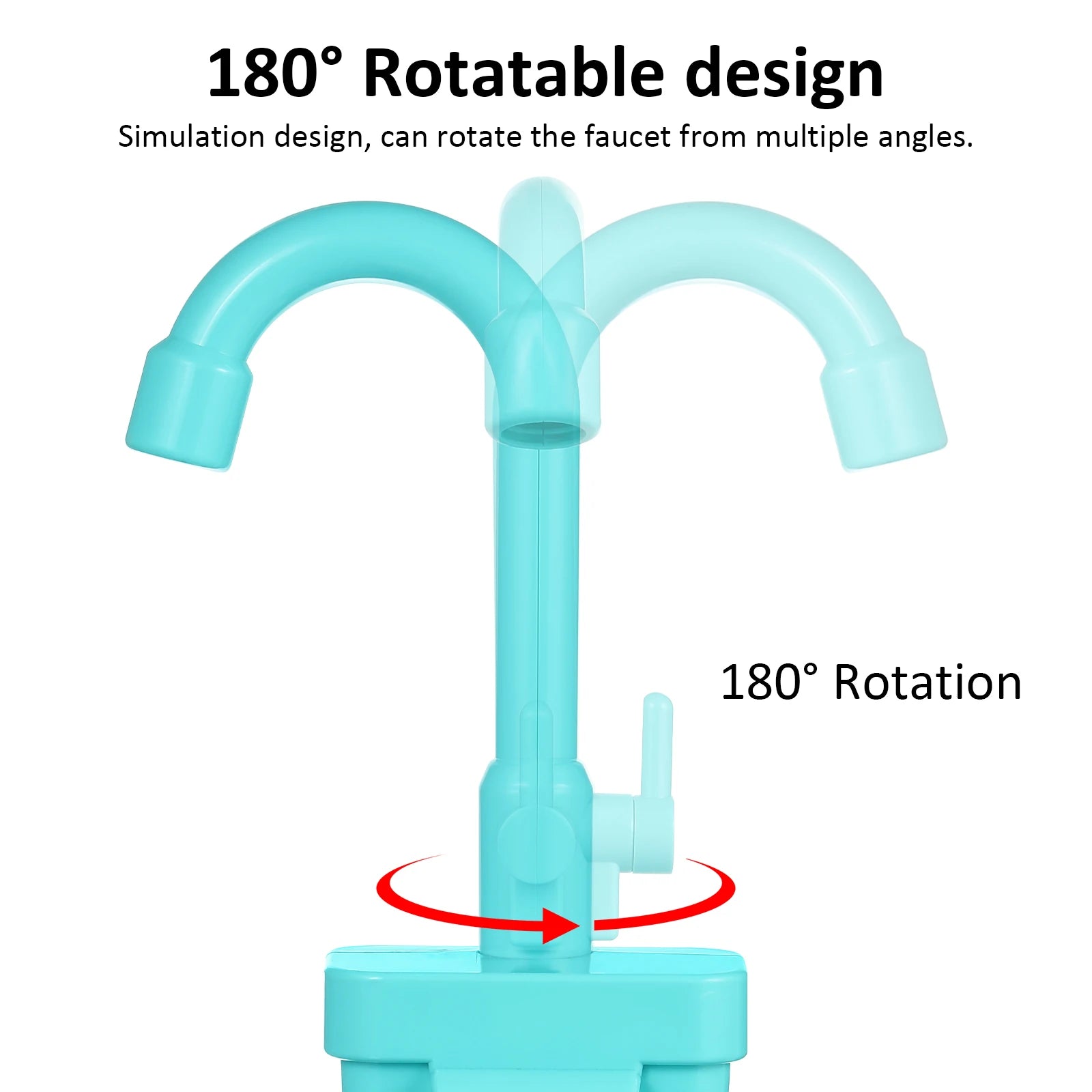 GSF Kitchen Sink Toy with Running Water Faucet for Imaginative Play