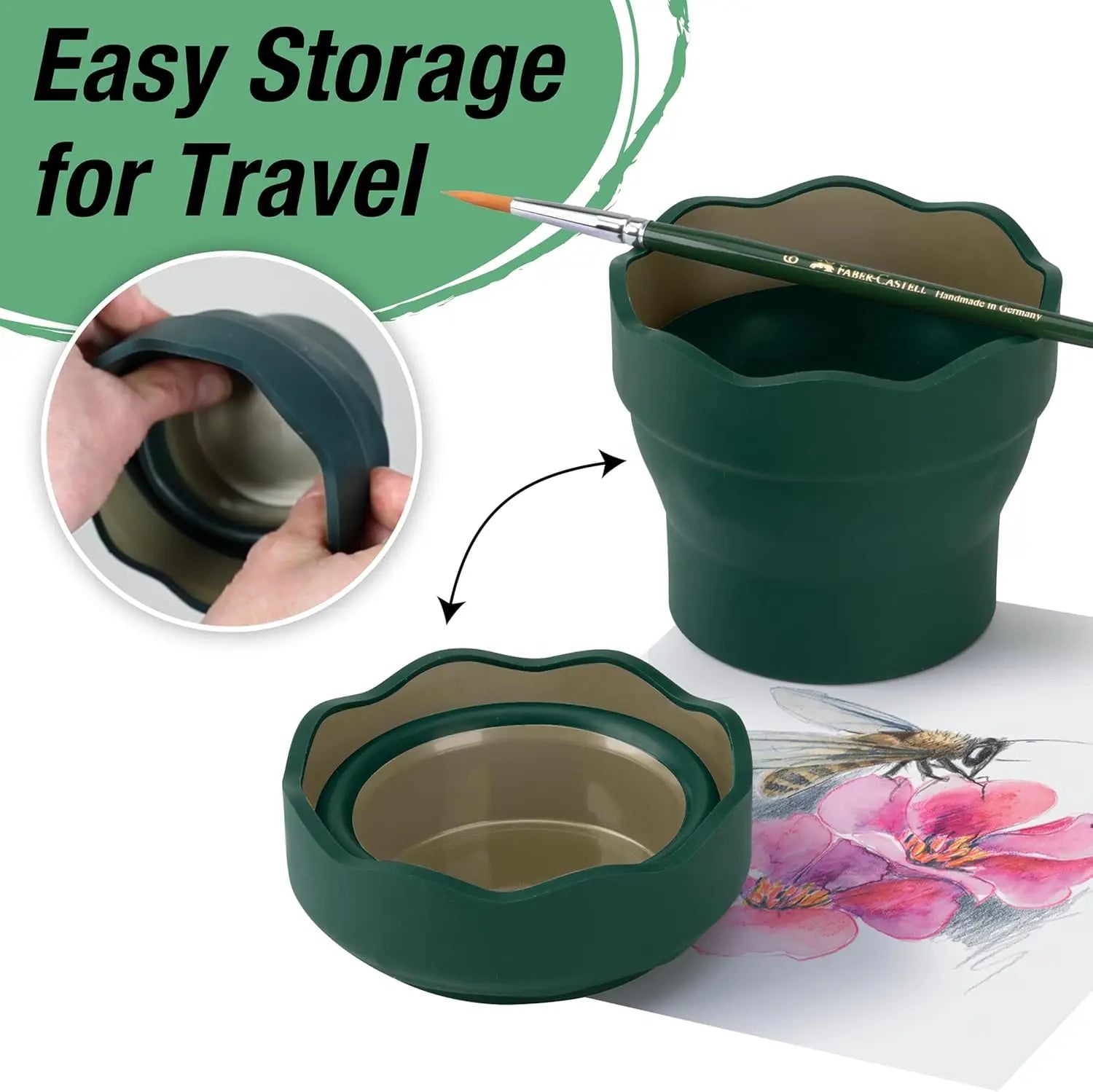 Faber-Castell Clic And Go Water Cup &ndash; Travel Brush Holder