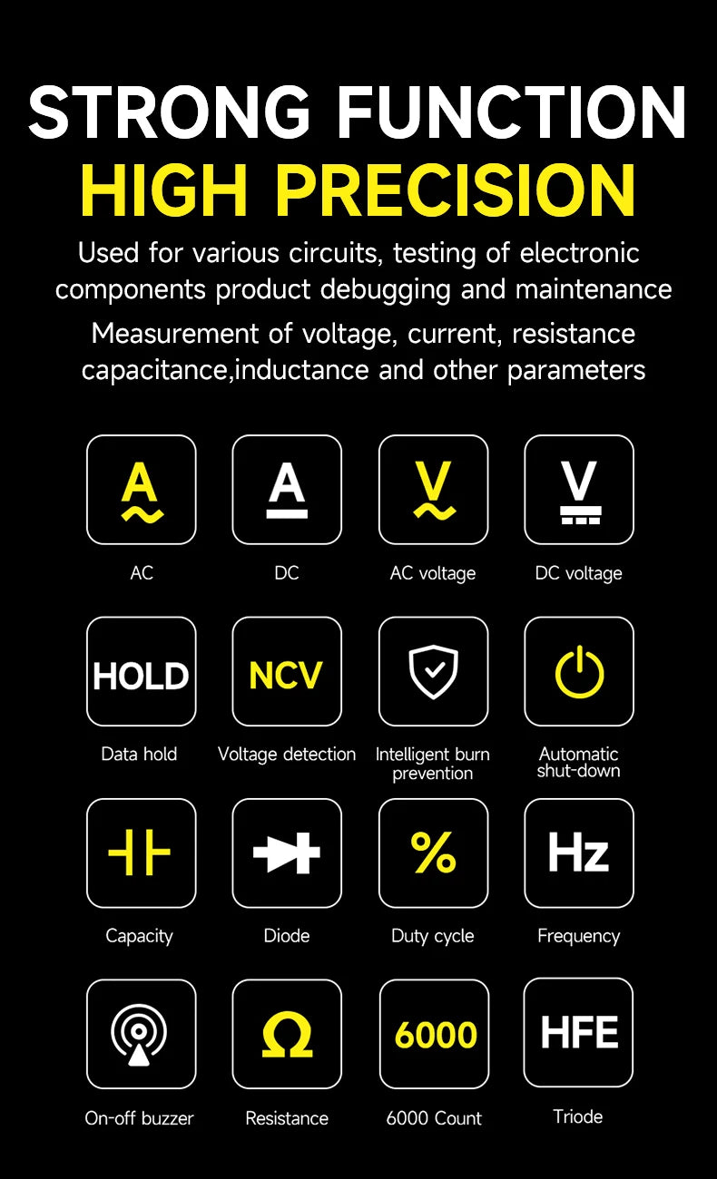 MECHANIC FourMX RMS Digital Multimeter &ndash; Accurate 6000 Counts Measurement