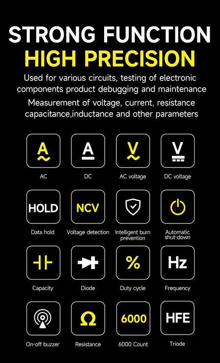 MECHANIC FourMX RMS Digital Multimeter &ndash; Accurate 6000 Counts Measurement