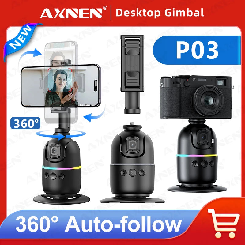 AXNEN P03 Gimbal Stabilizer &ndash; AI 360 Face Tracking