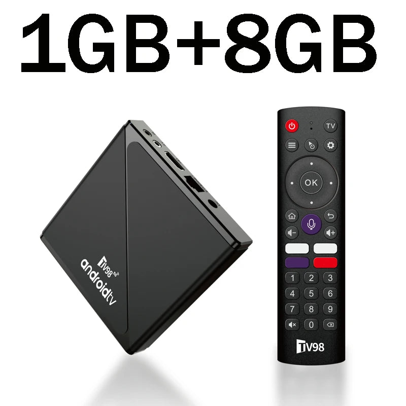 TV98 ATV Pro 8K Android TV Box with Voice Control &amp; Dual Wifi tv98atvpro1gb8gb / US Plug