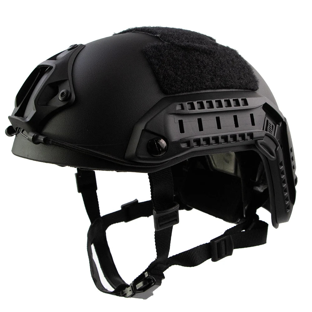 BOOIU Airsoft Tactical Helmet &ndash; Thickened ABS Shell FMH BK Nonporous