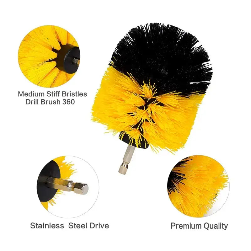 Power Scrubber Brush Set For Drill Bathroom Tile Cleaning