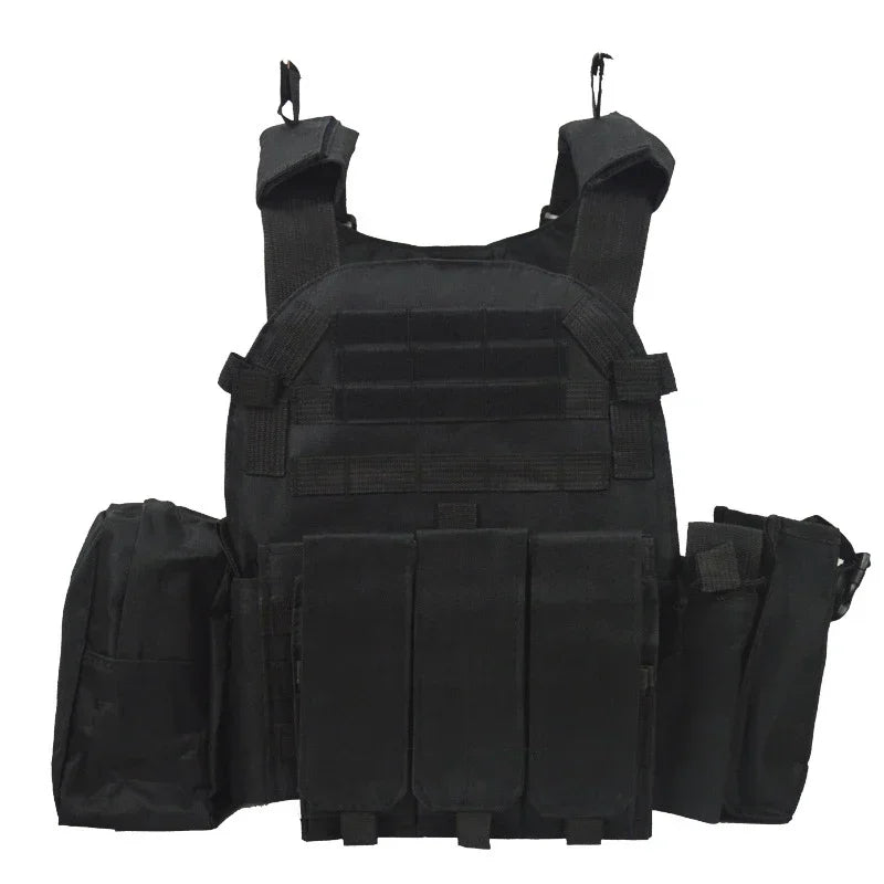 6094 Military Tactical Vest &ndash; Rugged Plate Carrier Design Black