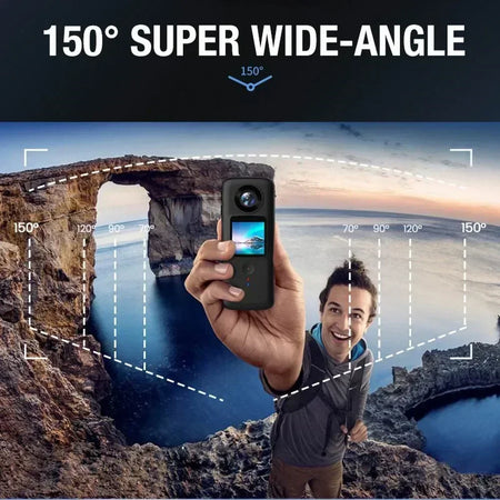 DIXSG 4K WiFi Action Camera &ndash; Dual Screen Waterproof Design