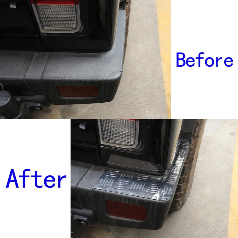 Hummer H2 2003 2009 Aluminum Silver Rear Bumper Side Plate