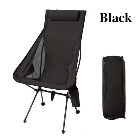 New Portable Camping Chair &ndash; Lightweight Folding Seat Black