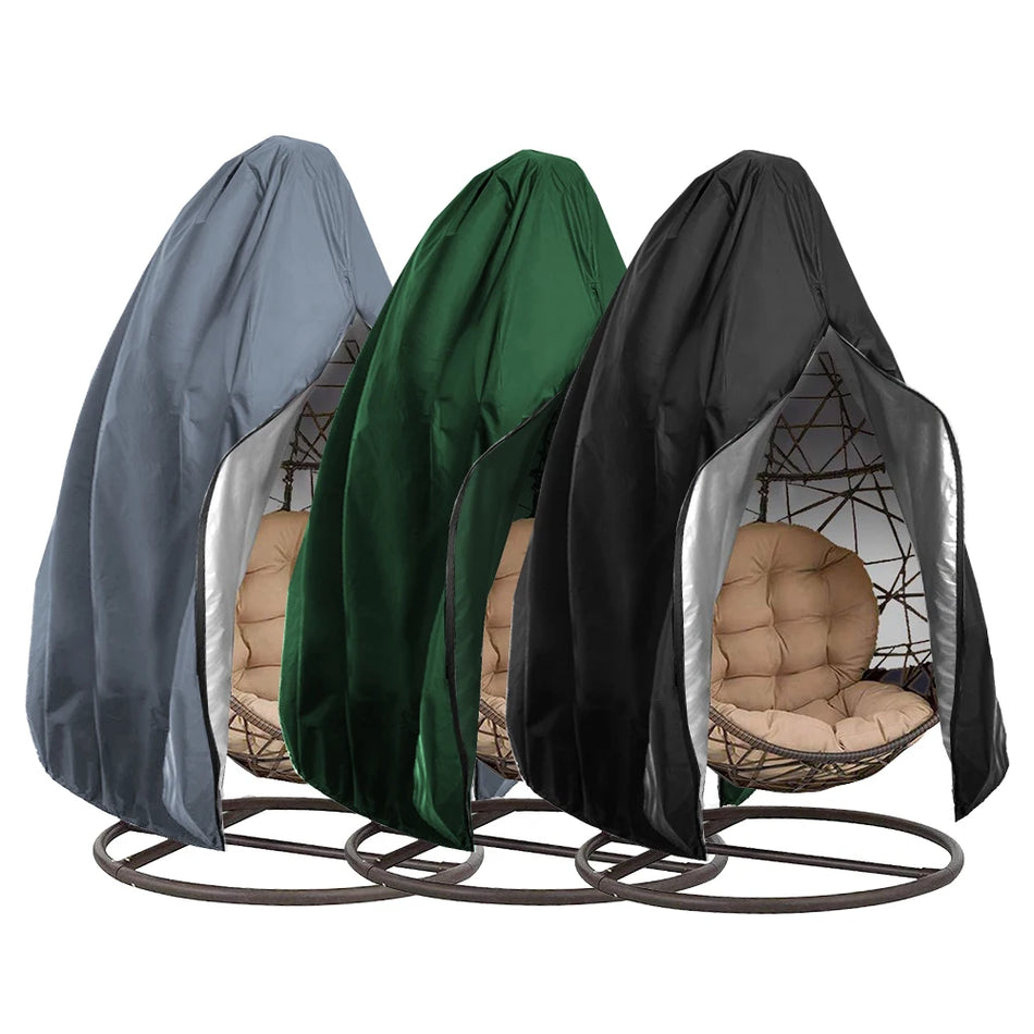Copertura per sedia a dondolo a forma di uovo per patio impermeabile, resistente ai raggi UV e alla polvere