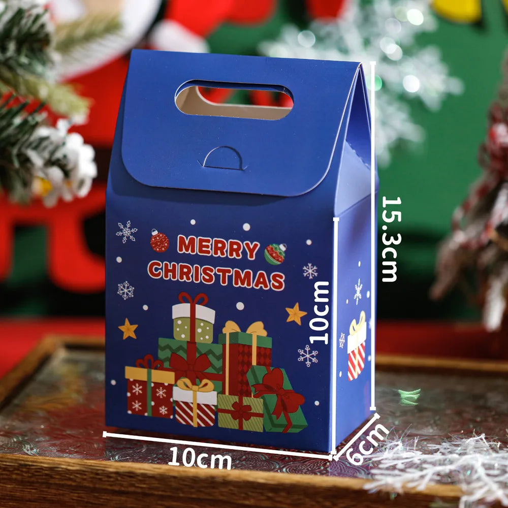 10pcs Colourful Christmas Gift Bags for Biscuits &amp; Treats blue / 10pcs