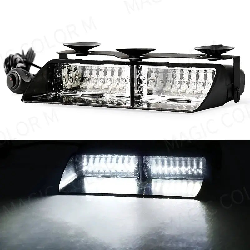 16 LED Strobe Signal Emergency Windshield Warning Beacon Lights Red Blue Yellow Amber White Green Auto Car Accessories by InterCyprus Trading Ltd