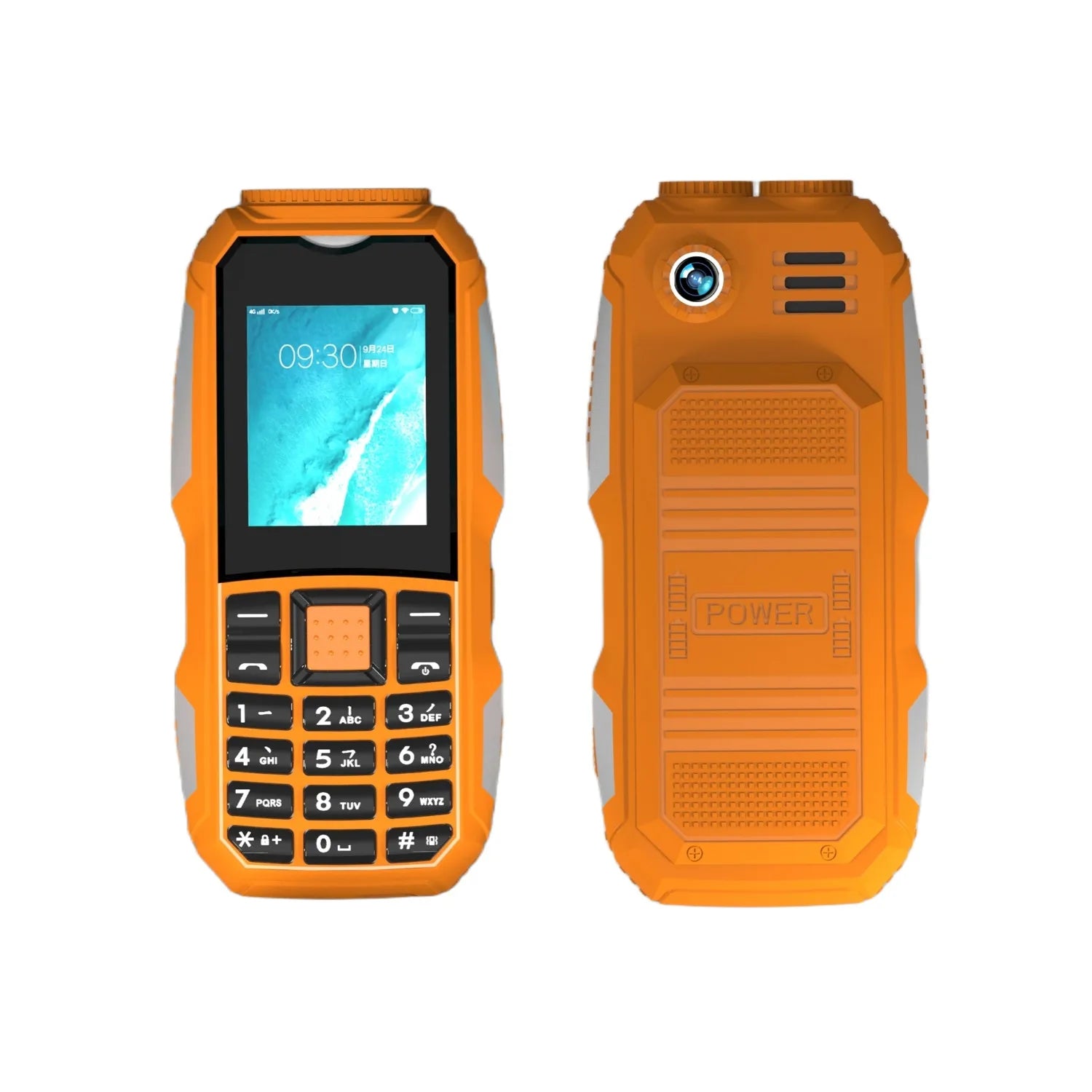 MAFAM Rugged Outdoor Phone &ndash; Push Button Dialing FM Radio Orange / Standard