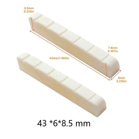 Miwayer Curved Bottom Bone Nut &ndash; Pre-Slotted Real Bone 43 6 8.5 mm