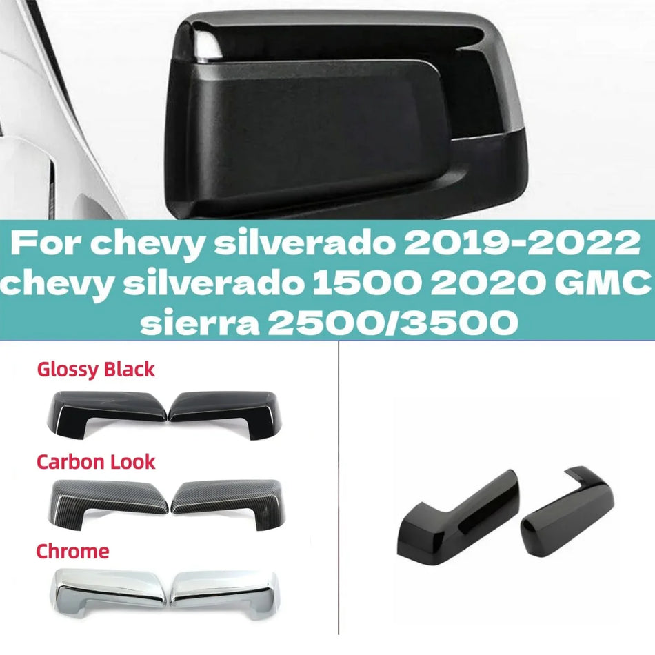 ABS Side Mirror Cover for Chevrolet GMC Silverado 1500 Sierra 2019-2022