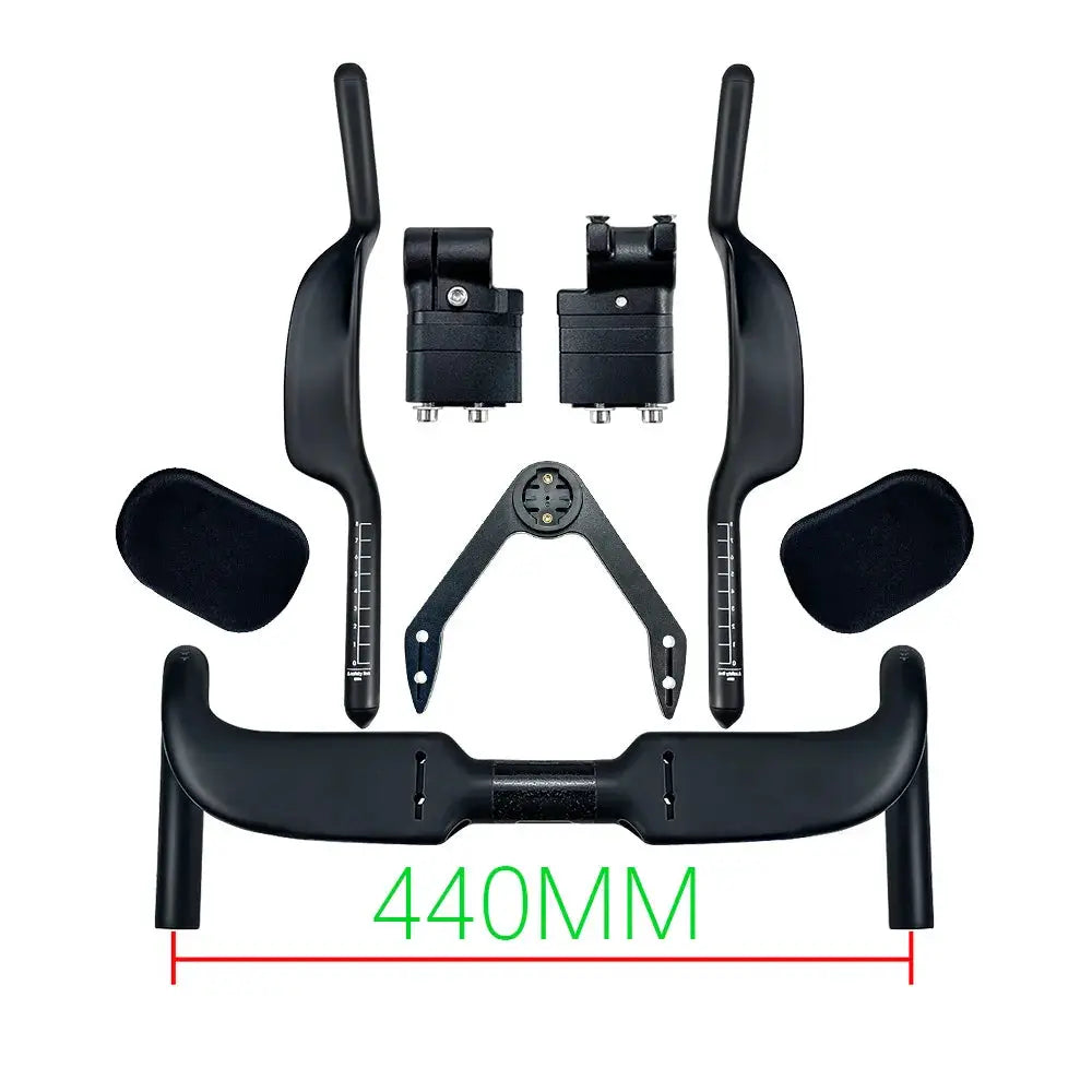 BALUGOE Fully Internal Wiring Road Bike Handlebar Carbon Professional Ironman Triathlon TT Rest Handlebar Bicycle Handle Bar by InterCyprus Trading Ltd