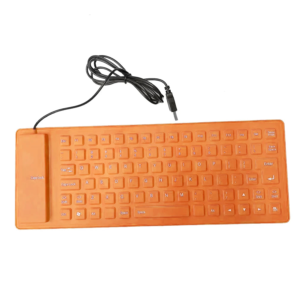 Portable Mini Keyboard 85 Keys &ndash; Foldable USB Keyboard orange