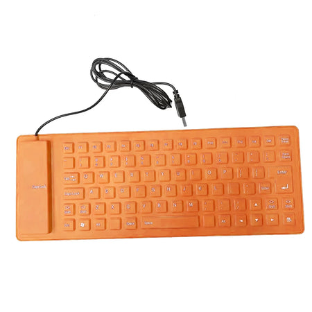 Portable Mini Keyboard 85 Keys &ndash; Foldable USB Keyboard orange