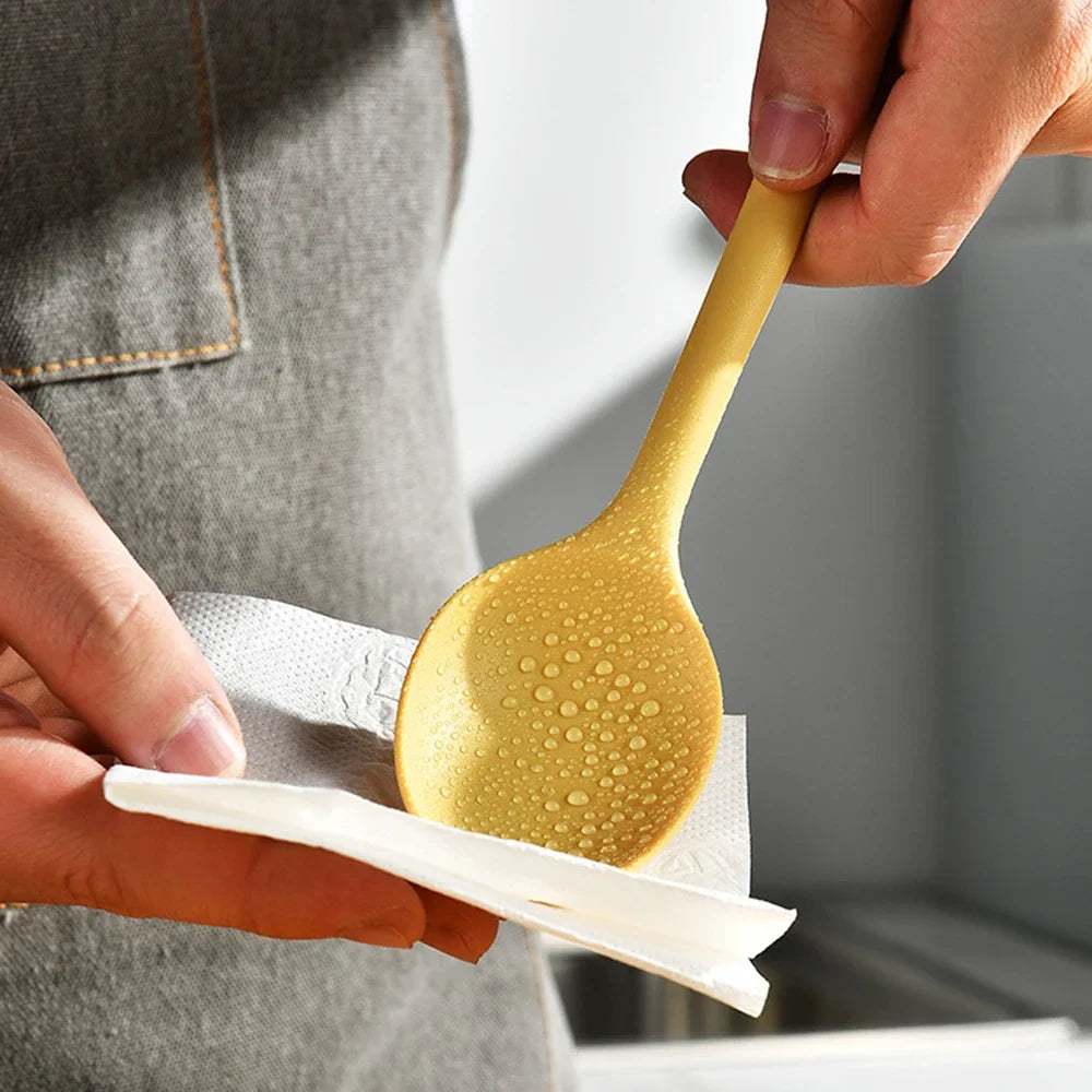 4Pcs Silicone Spoon Set &ndash; Portable Non-Slip Design