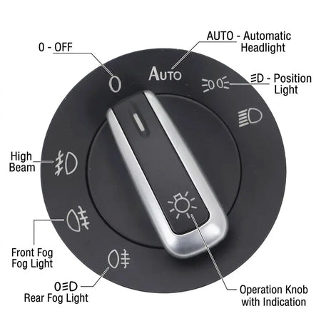 Headlight Switch 10 Pin 5ND941431B For VW Golf MK5 MK6 Jetta Passat Tiguan by InterCyprus Trading Ltd