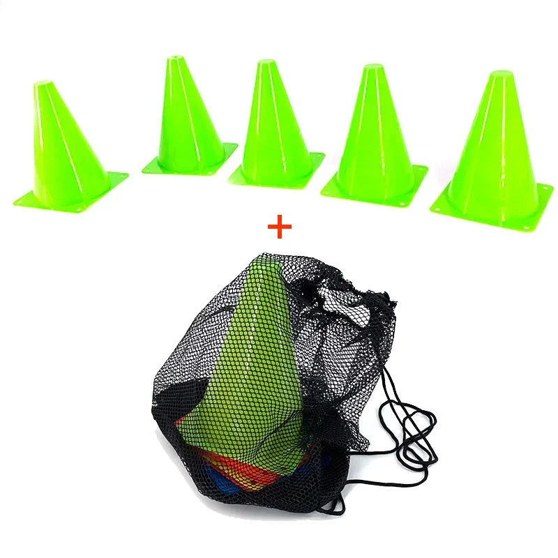 High-Visibility 18CM Training Cones - Set of 5 Green-2