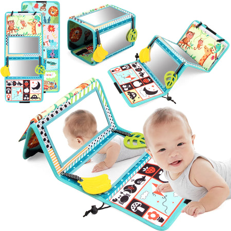 Coolplay Baby Floor Mirror &ndash; Engaging Tummy Time Sensory Development Animals