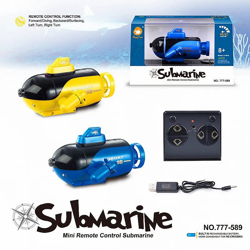 4CH Remote Control Sport Boat &amp; Submarine for Kids