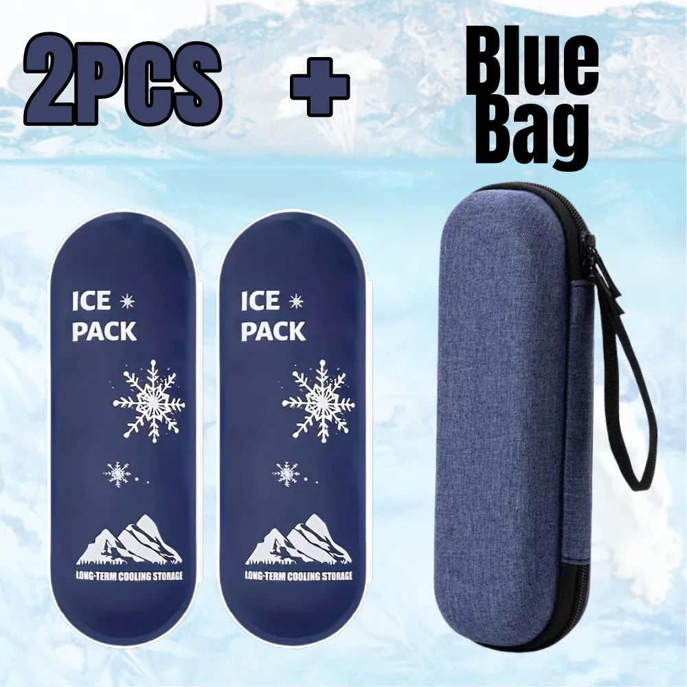 Cooling Ice Bag Insulin Container &ndash; Travel Insulated Case 2pcs with Blue bag