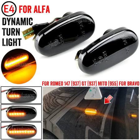 LED Dynamic Side Marker Lights For Alfa Romeo 147 Mito Bravo 2 Arrow by InterCyprus Trading Ltd
