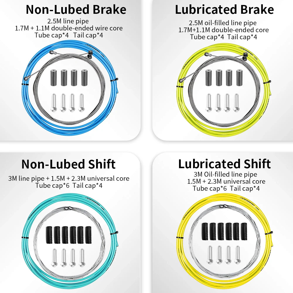 JAGWIRE MTB Road Bike Cable Set &ndash; Durable Brake and Shift Performance