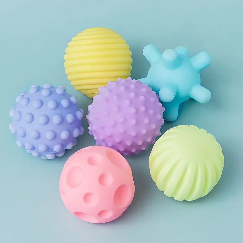 6Pcs Textured Multi Ball Set &ndash; Develops Baby's Senses