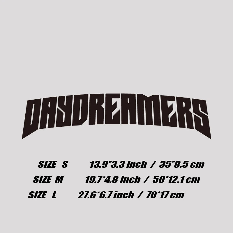 Personalized JDM Style "Day Dreamers" Waterproof PVC Car Decal - High Quality, Unique Design for Full Body Application black / M