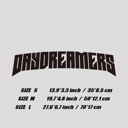 Personalized JDM Style "Day Dreamers" Waterproof PVC Car Decal - High Quality, Unique Design for Full Body Application black / M