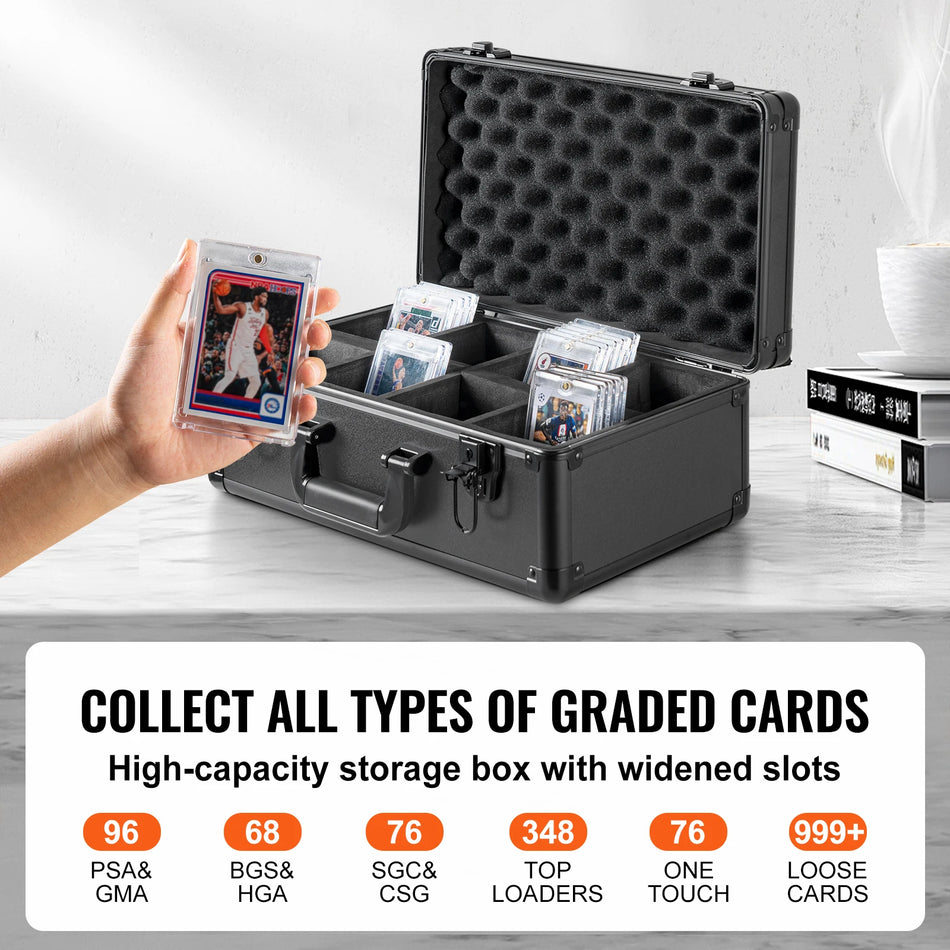 PSA Graderad Kortlåda 4 eller 5 Fack Lås Skumavdelare