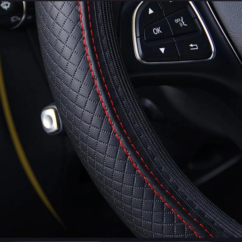 Housse de volant universelle antidérapante, cuir microfibre embossé