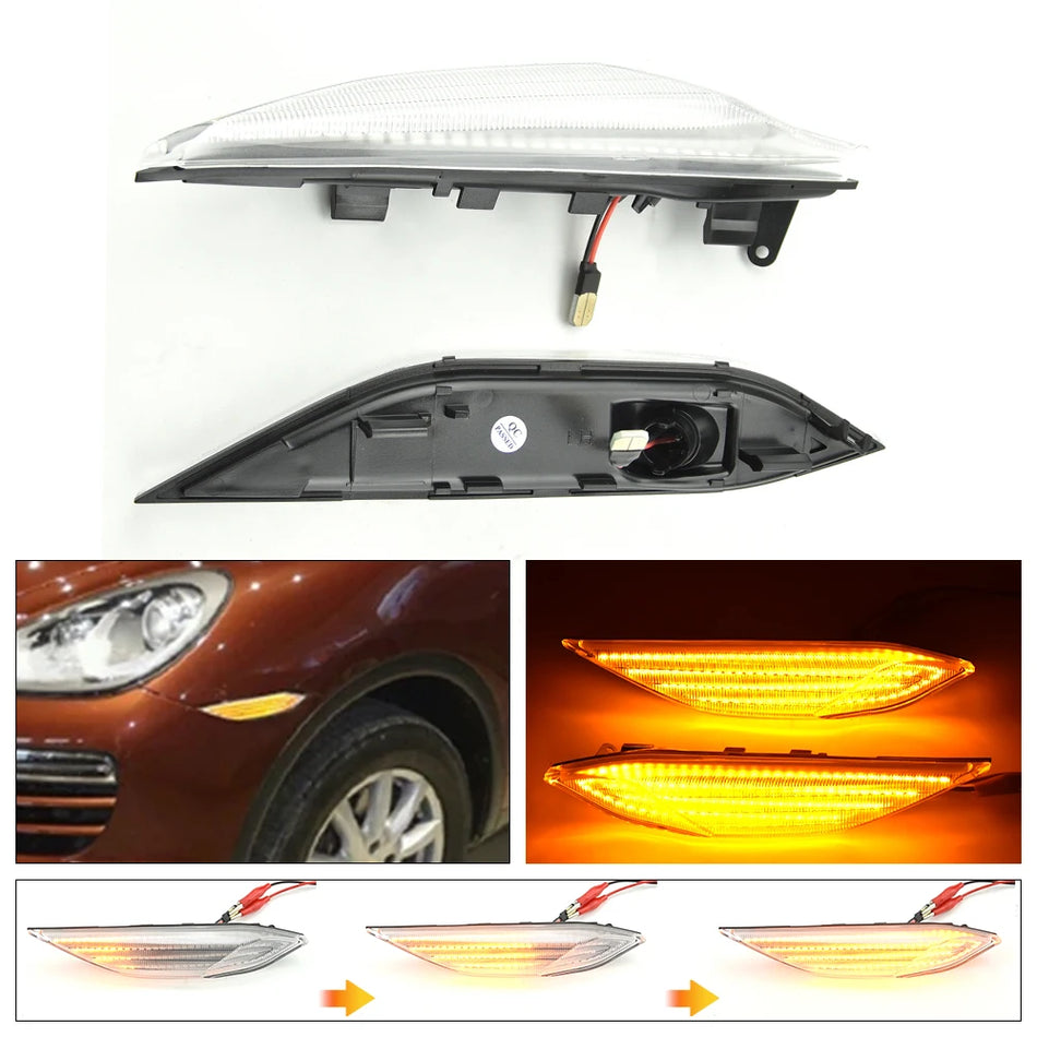 Amber LED Turn Signal Side Markers for Porsche Cayenne 958