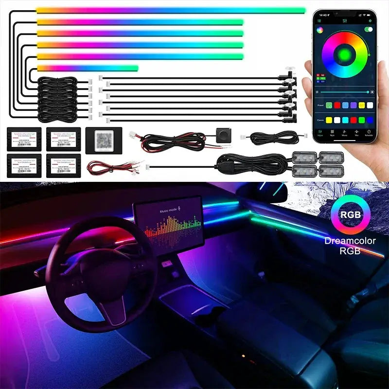 APP Controlled LED Interior Lights For Audi A1 A2 A3 A4 A5 A6 A7 A8 by InterCyprus Trading Ltd