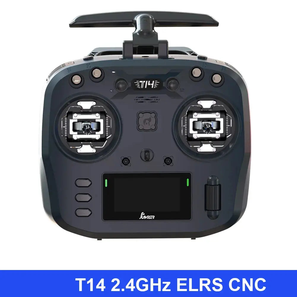 Jumper T14 2.4Ghz/915Mhz 1W ELRS Remote Control CNC Hall Sensor Gimbals Bi-directional Foldable Antenna OLED Display FPV Drone by InterCyprus Trading Ltd