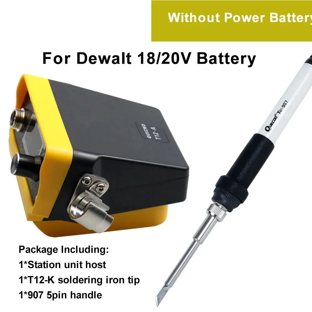 72W T12 Soldering Station &ndash; Battery Compatible With 20V Max for Dewalt battery