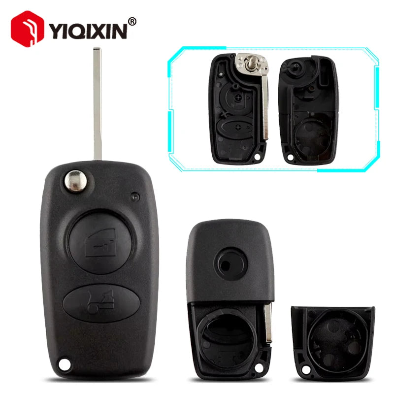 Alfa Romeo 166 Raktų Apvalkalas Sulankstomas Nuotolinis, 2-Mygtukų, Plastikas ir Metalas