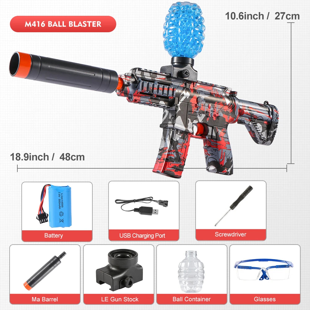 M416 Electric Ball Blaster Toy Gun Red