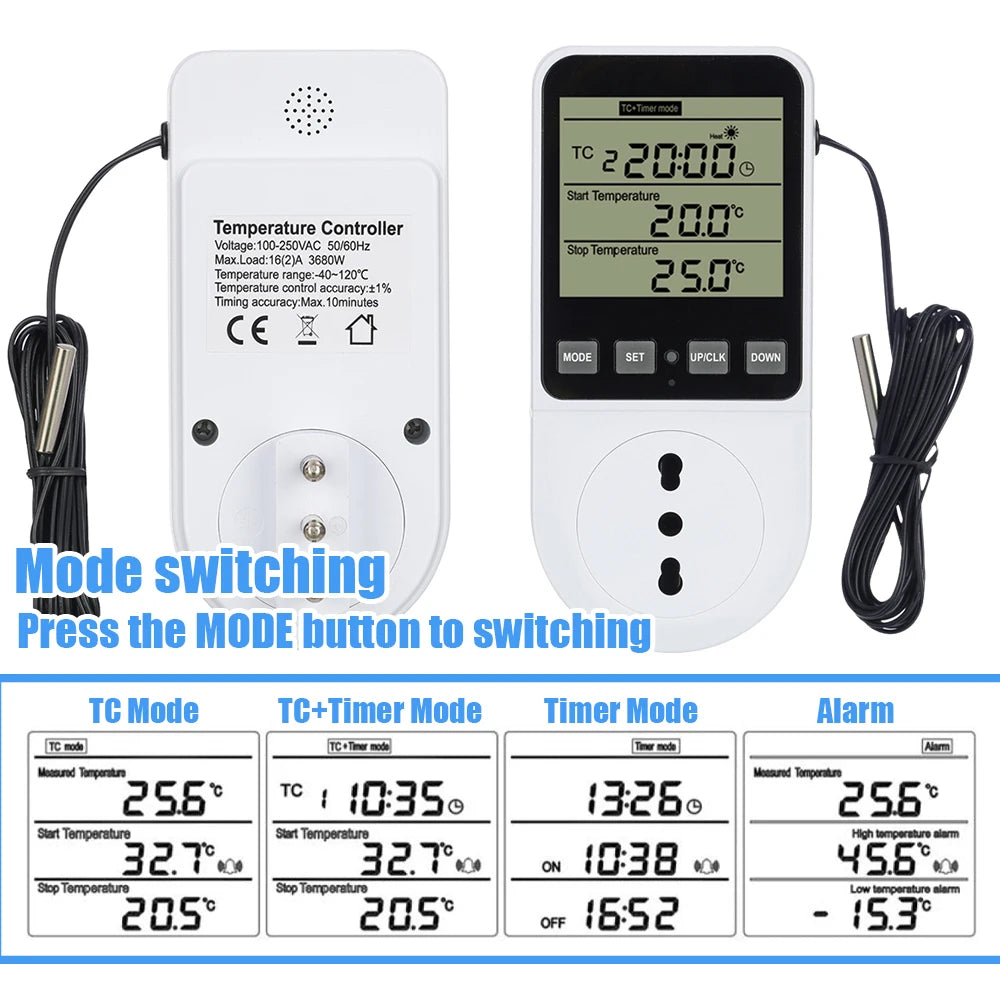 AC120-240V Temperature Controller Socket &ndash; High Accuracy