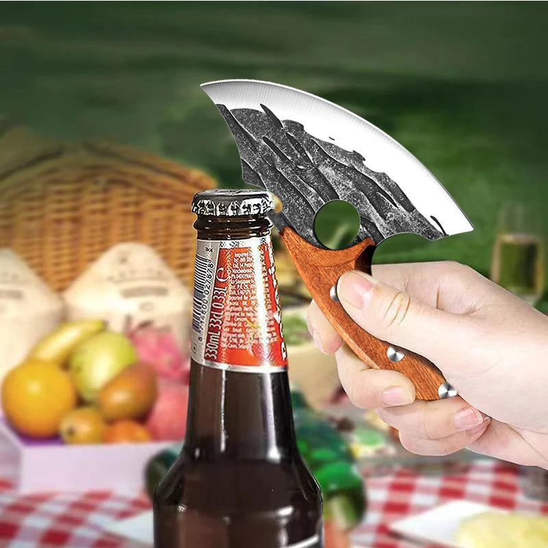 Forged Viking Meat Cleaver &amp; Boning Knife Set