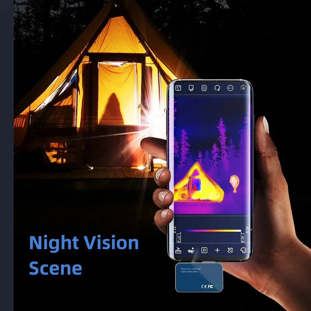Advanced Android Type-C Thermal Imager 25Hz | TOOLTOP T7 256x192 for Solar Panel Power Fault Detection