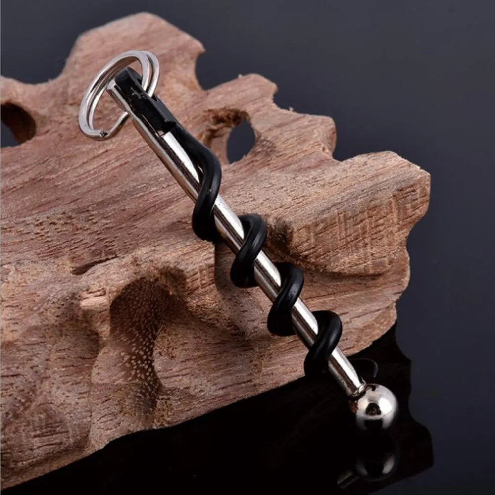 Bottle Opener Outdoor Mini EDC Cork Screw Red Wine Bottle Opener Keyring Tool Multi-functional Camping Survival Equipment Tool