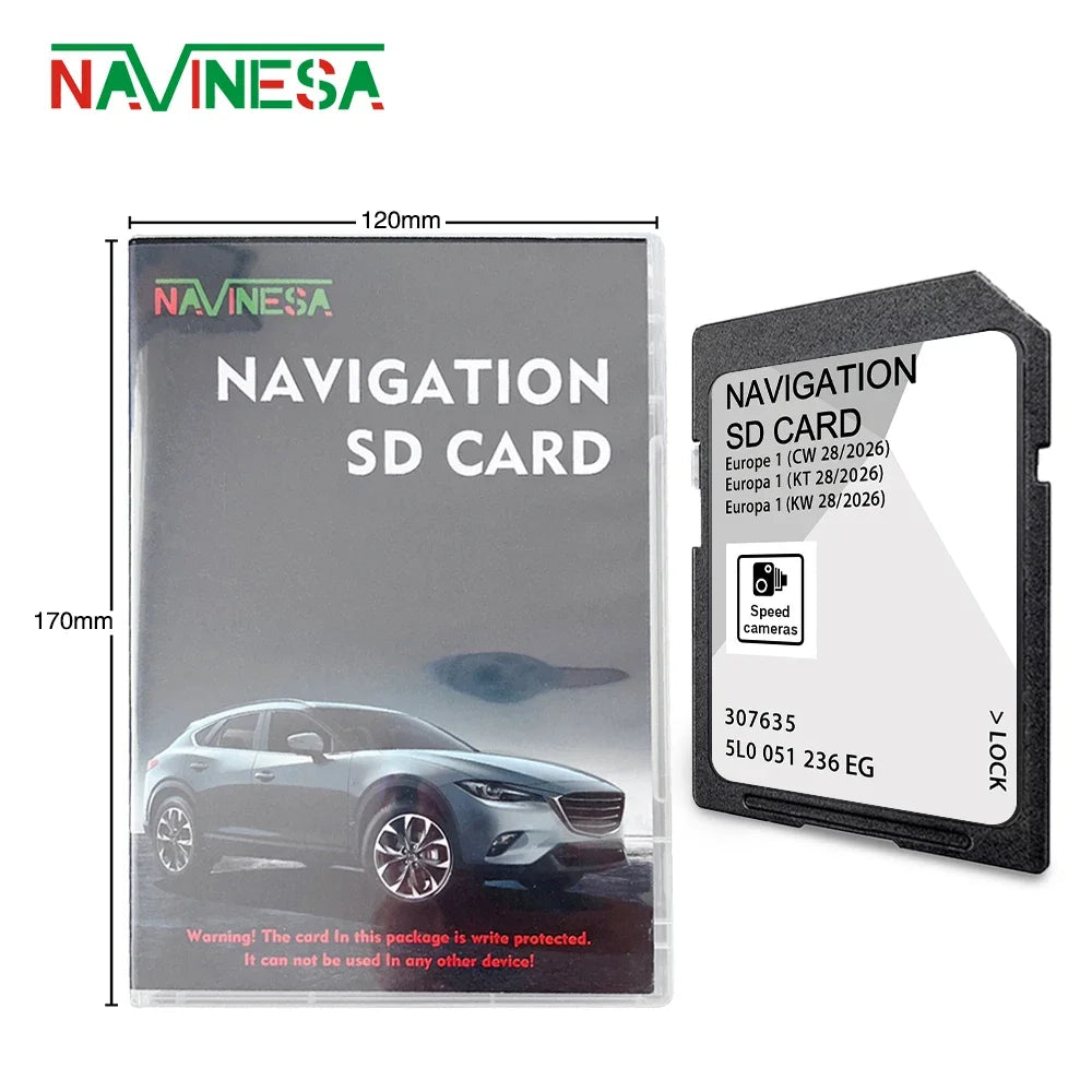 32GB SD Card UK Europe Maps for Skoda MIB2 &ndash; Preloaded Maps for Skoda A1