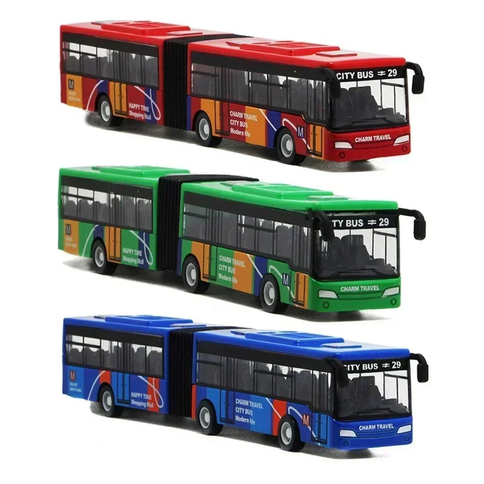 1/64 Alloy City Bus Diecast &ndash; Double Bus Pull Back Action