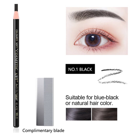 Eyebrow Pencil Waterproof &ndash; Long Lasting Natural Finish NO.1 BLACK / CHINA