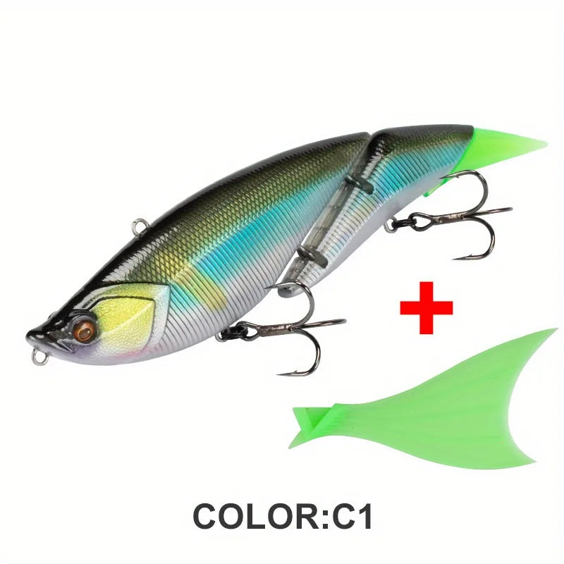 Multi-Jointed Floating Minnow Lure 19cm/55g - Realistic Swimbait for Saltwater Fishing C1 / 19cm55g
